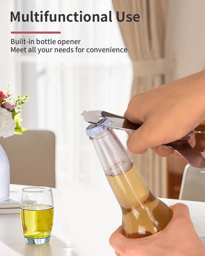 CYDW Mason Jar Opener Tool with No Lid Dents or Damage, Can Opener Manual Multi-Purpose, Easy Twist Manual Handheld Top Remover Utensil, Canning Supplies Tools and Bottle Opener, Made For Lifetime - Image 4